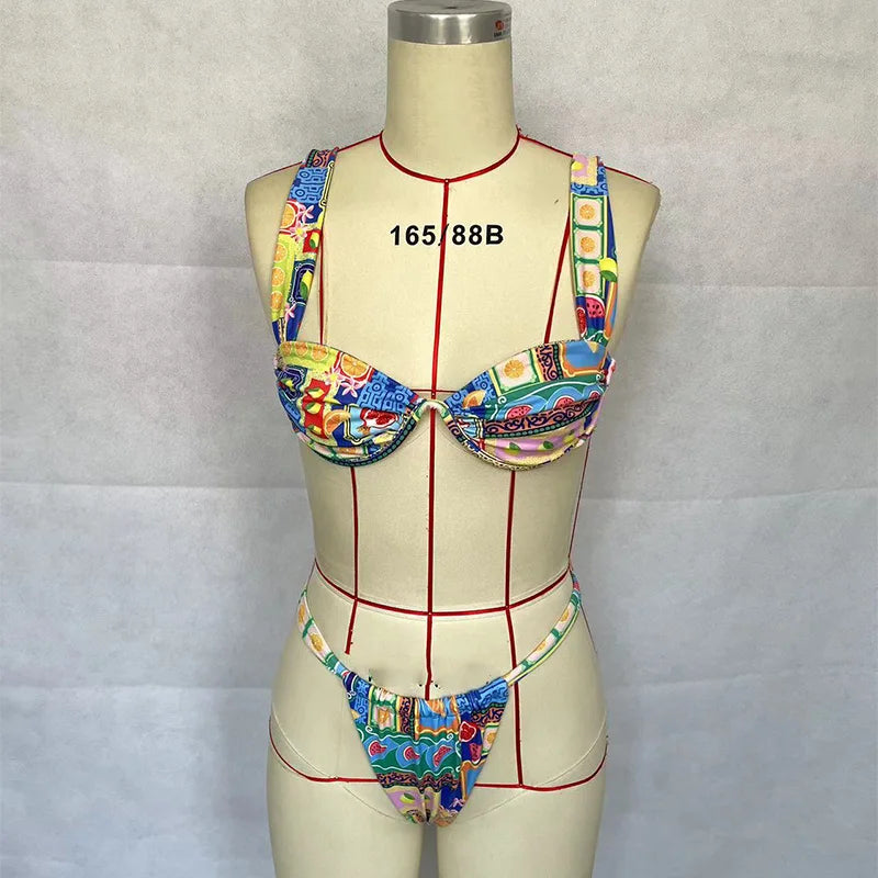 teezer two piece swimsuit – specifications brand name: | dropsona - neutral - close-up detail