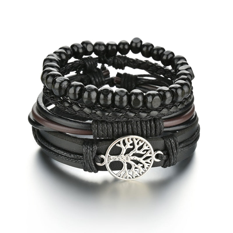 mens modern multilayered bracelet – this mod looking b | dropsona - neutral - front view