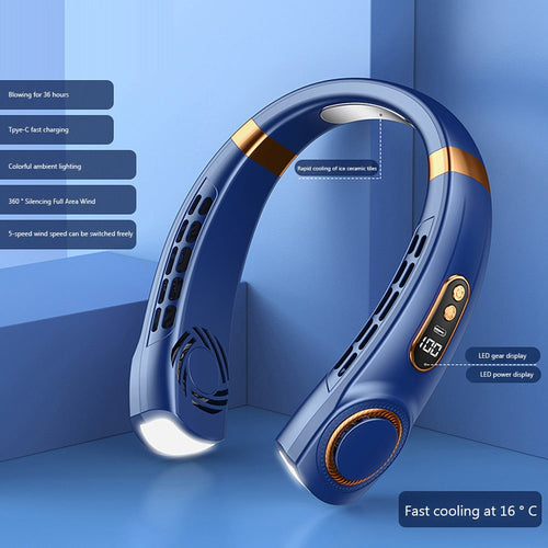 innovative led equipped wearable fan – introducing our | dropsona - neutral - close-up detail