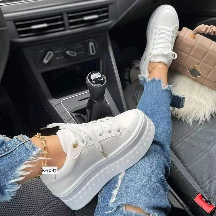 casual platform women's shoes flat womens sneakers – s | dropsona - neutral - everyday use