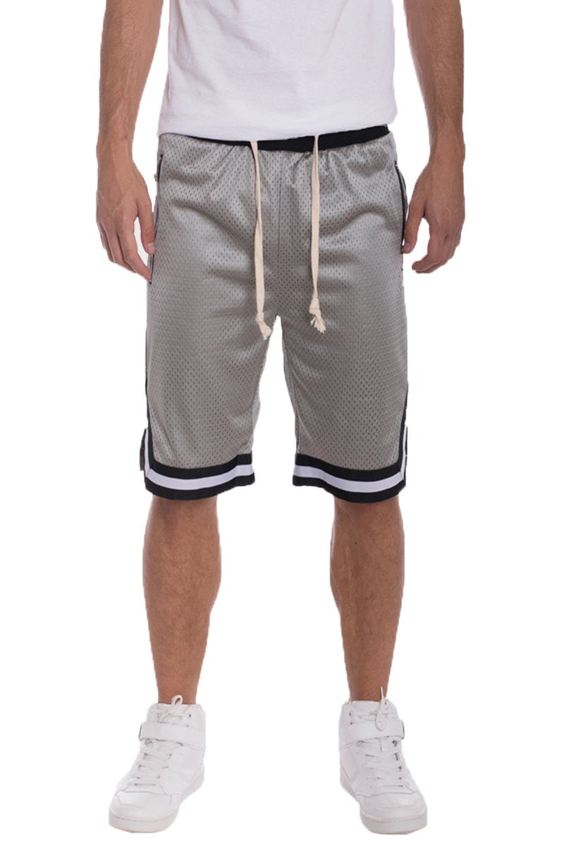 solid mesh basketball active shorts – baske | dropsona - neutral - front view