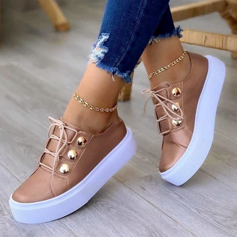 light breathable female running shoes casual women vul | dropsona - neutral - front view