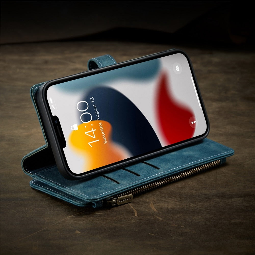 premium wallet case for iphone x to 14 | dropsona - neutral - material texture