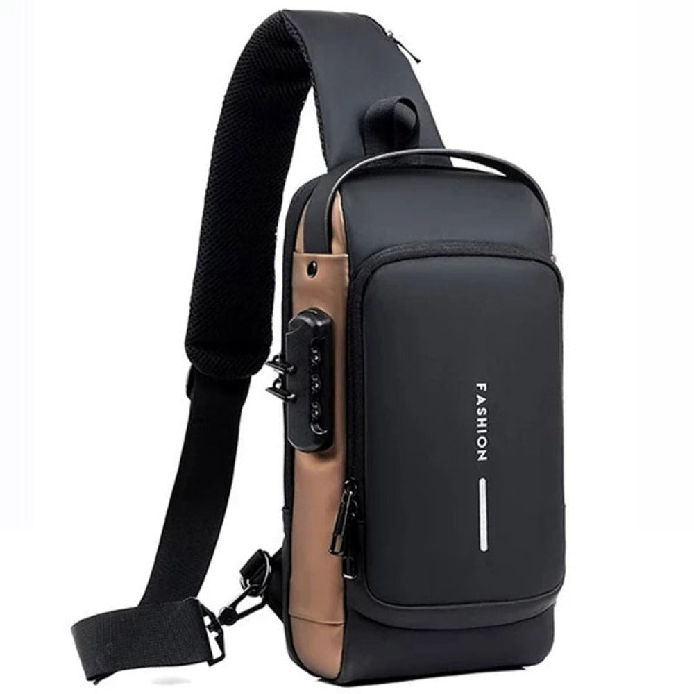 cross body antitheft shoulder bag with lock – extra se | dropsona - neutral - everyday use