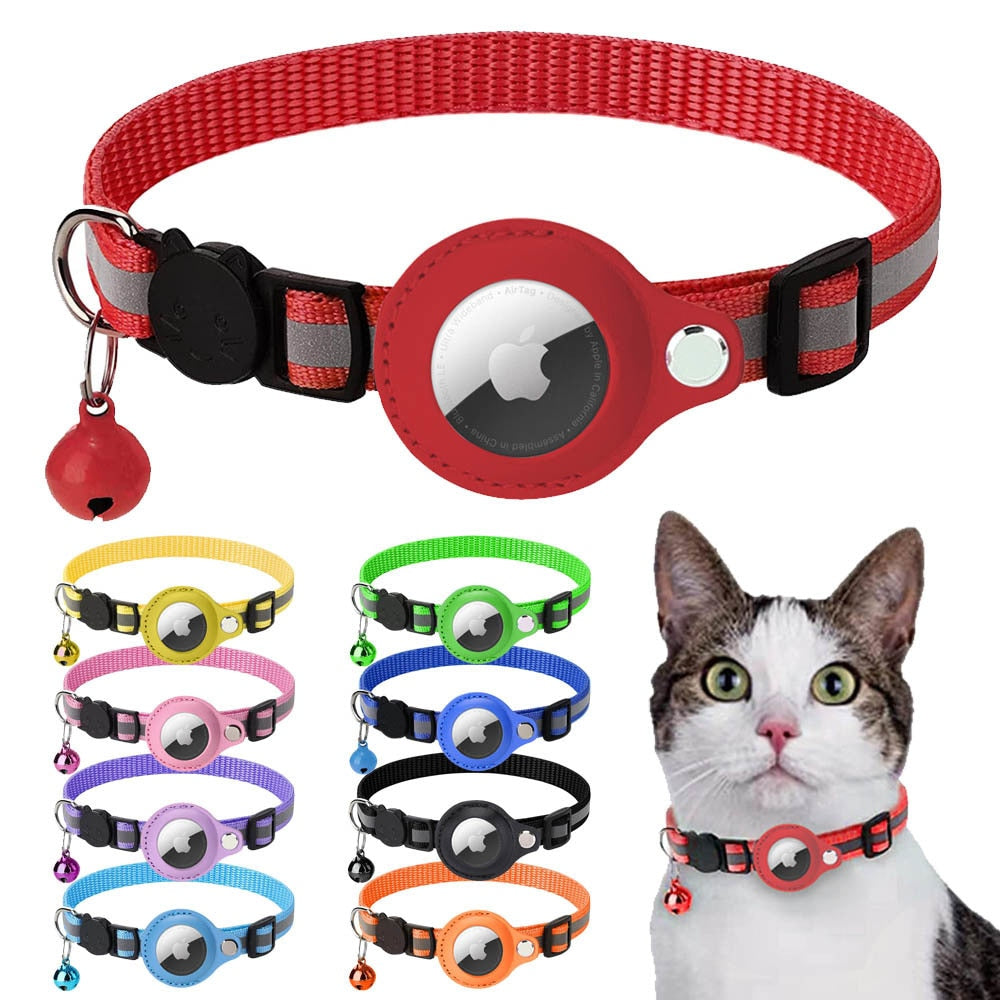 reflective airtag case collar for cats and dogs – keep | dropsona - neutral - everyday use