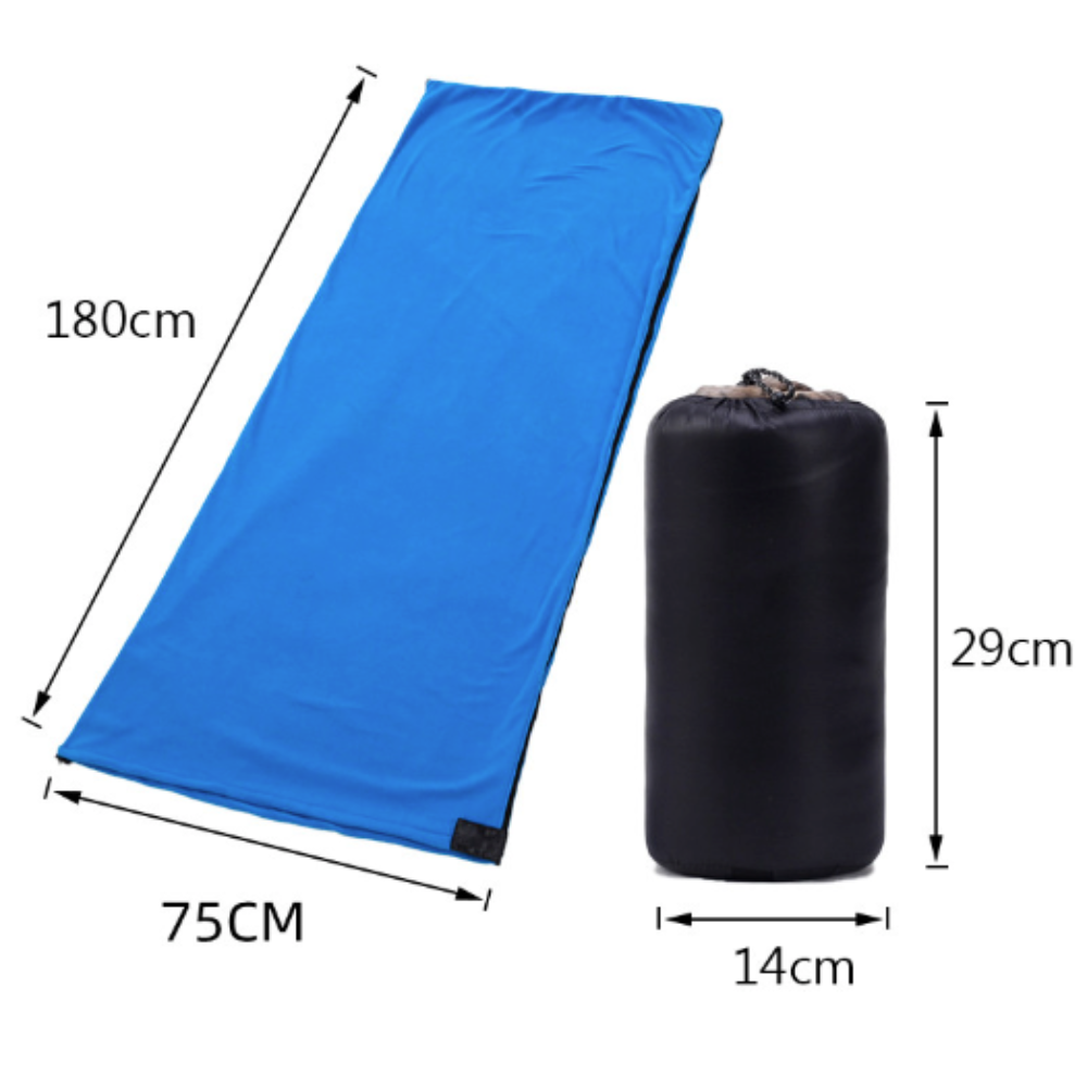 lightweight polar fleece camping sleeping bag – the li | dropsona - neutral - usage example
