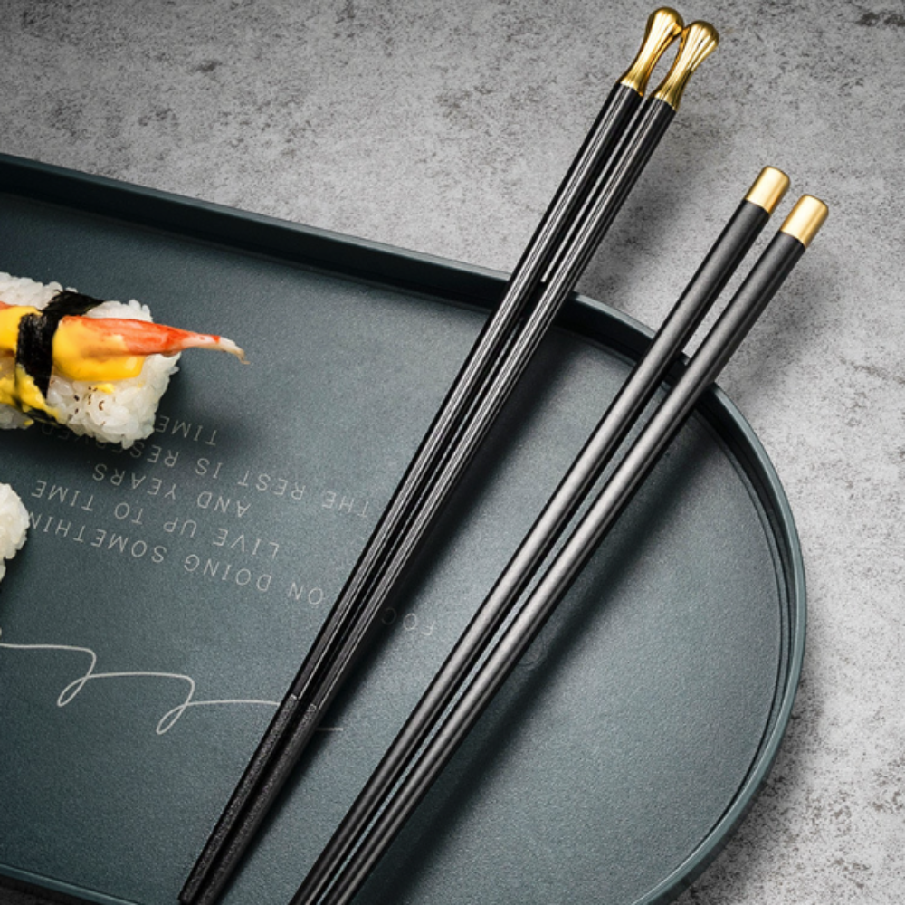 elegant reusable chopsticks set – this stylish, trendy | dropsona - neutral - front view