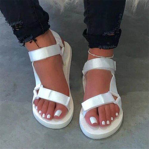 soft slip strap sandals – 100% brand new | dropsona - neutral - close-up detail