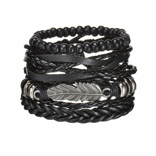 mens modern multilayered bracelet – this mod looking b | dropsona - neutral - front view