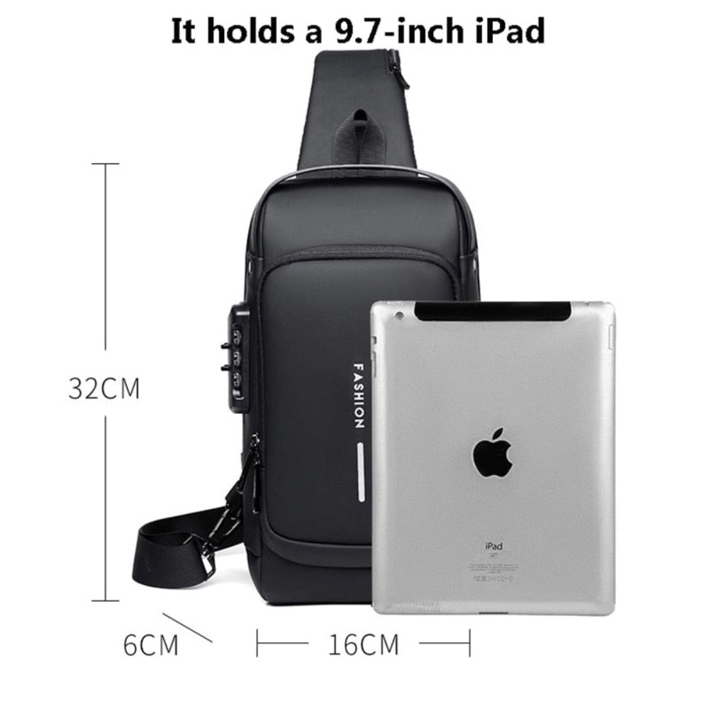 cross body antitheft shoulder bag with lock – extra se | dropsona - neutral - usage example