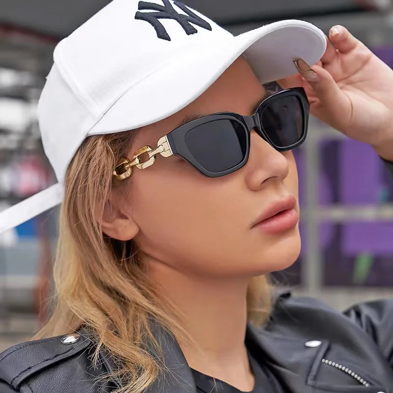 fashion cat eye sunglasses – the luxurious and vintage | dropsona - neutral - front view