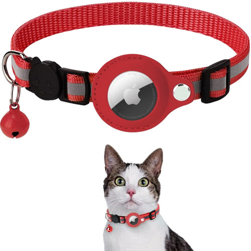 reflective airtag case collar for cats and dogs – keep | dropsona - neutral - front view