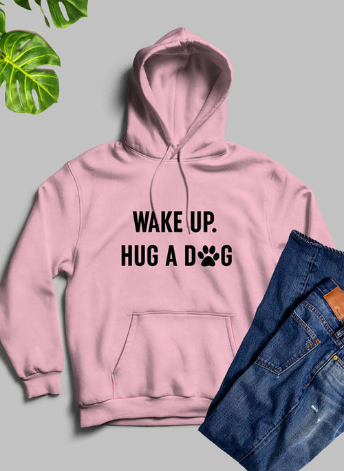 wake up hug a dog hoodie – shop cool designed b | dropsona - neutral - material texture