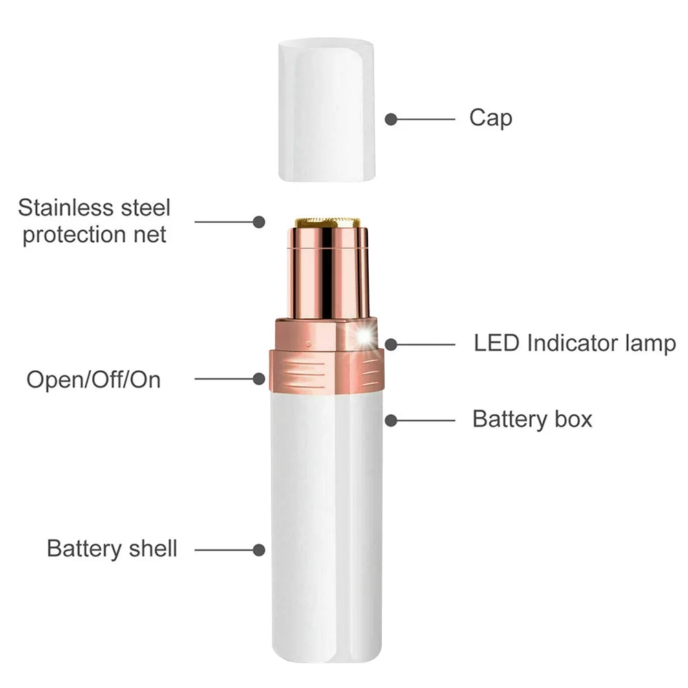 women's painless facial hair remover trimm | dropsona - neutral - close-up detail
