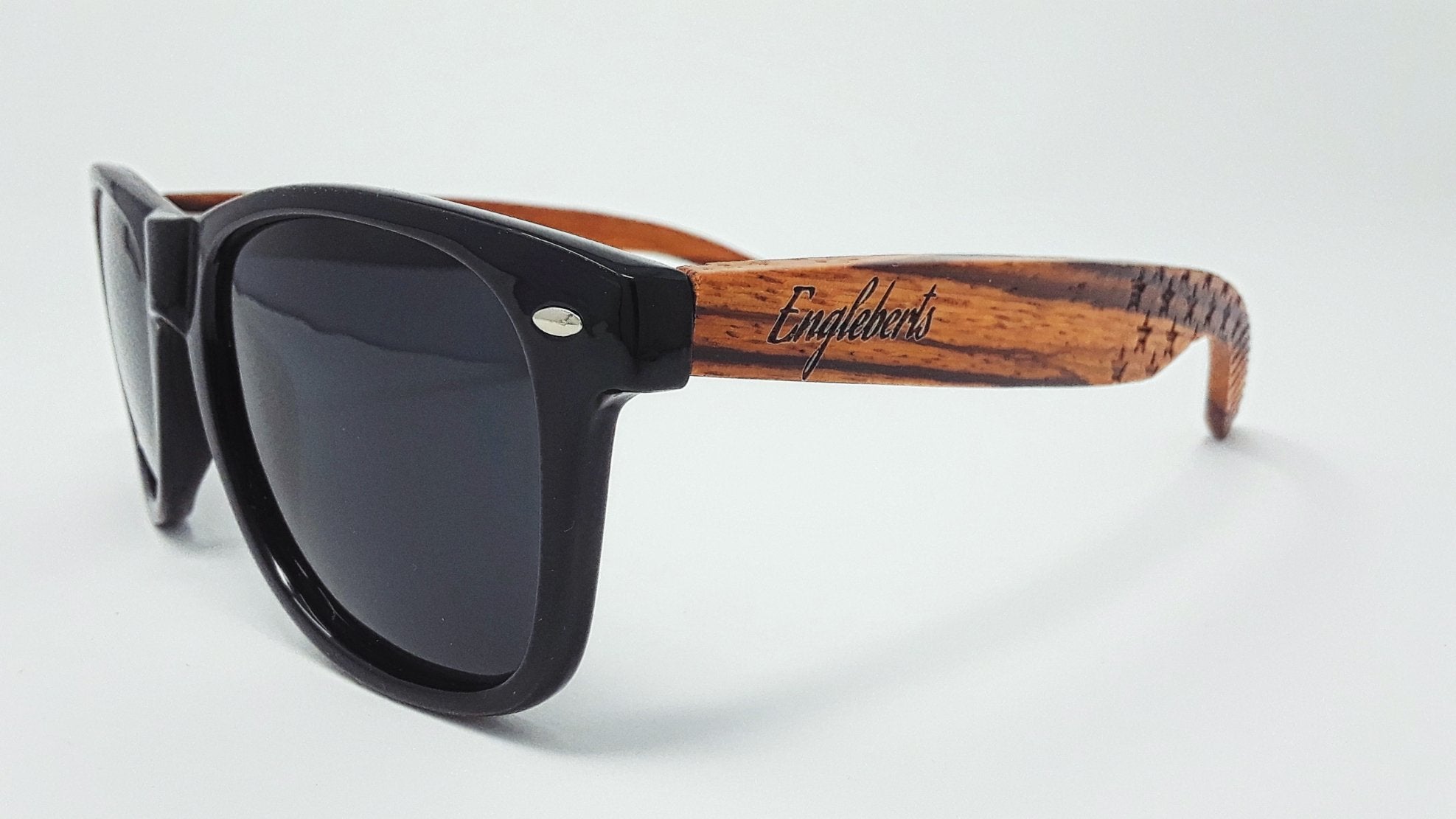 zebrawood sunglasses, stars and bars with wooden case, | dropsona - neutral - packaging