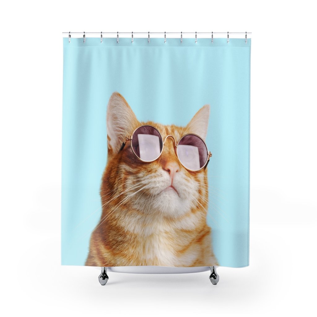cat rules shower curtains – expression of personality | dropsona - neutral - everyday use
