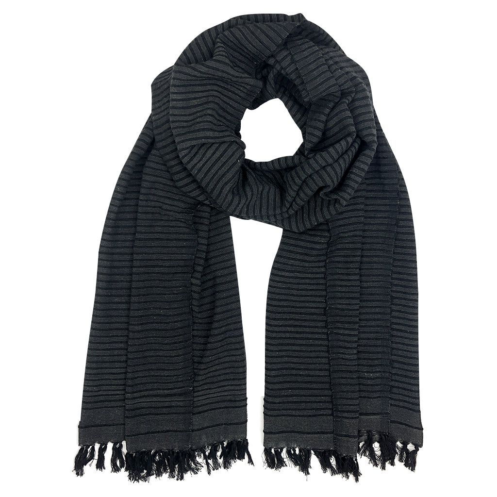 ethiopian stripe wrap scarf – this oversized, unisex s | dropsona - neutral - material texture