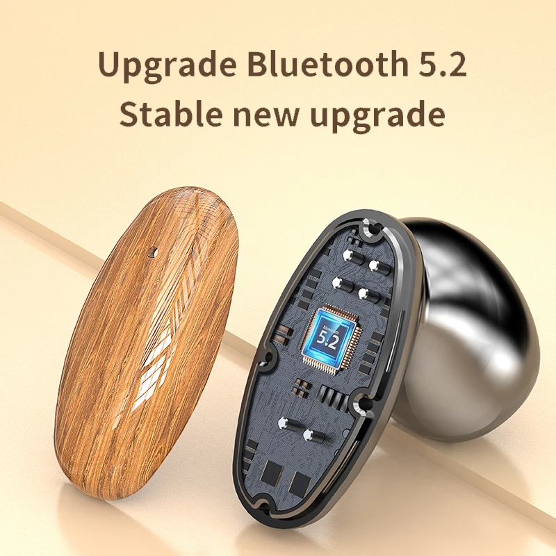 tws wireless headphones bluetooth 5.2 stereo sport ear | dropsona - neutral - close-up detail