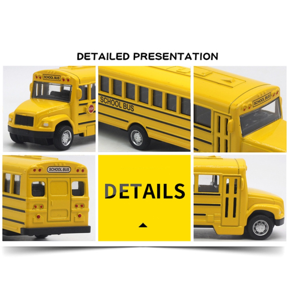 alloy inertial school bus model car for gifts ki | dropsona - neutral - material texture
