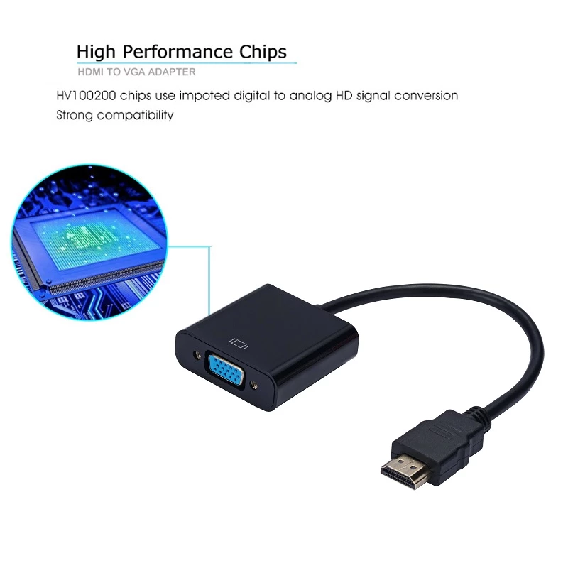 1080p hdmi-compatible to vga adapter for xbox ps4 pc | dropsona - neutral - size reference
