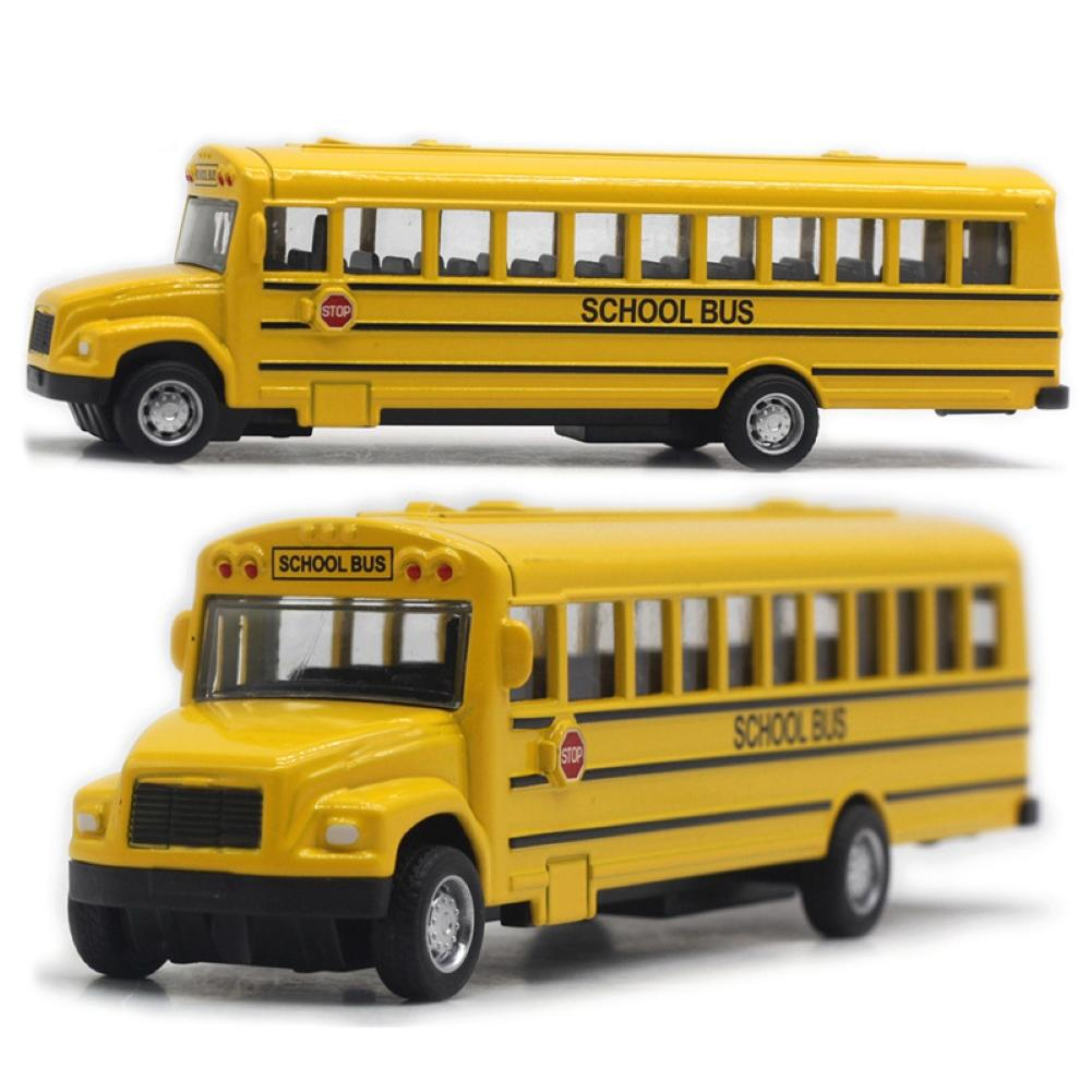 alloy inertial school bus model car for gifts ki | dropsona - neutral - everyday use