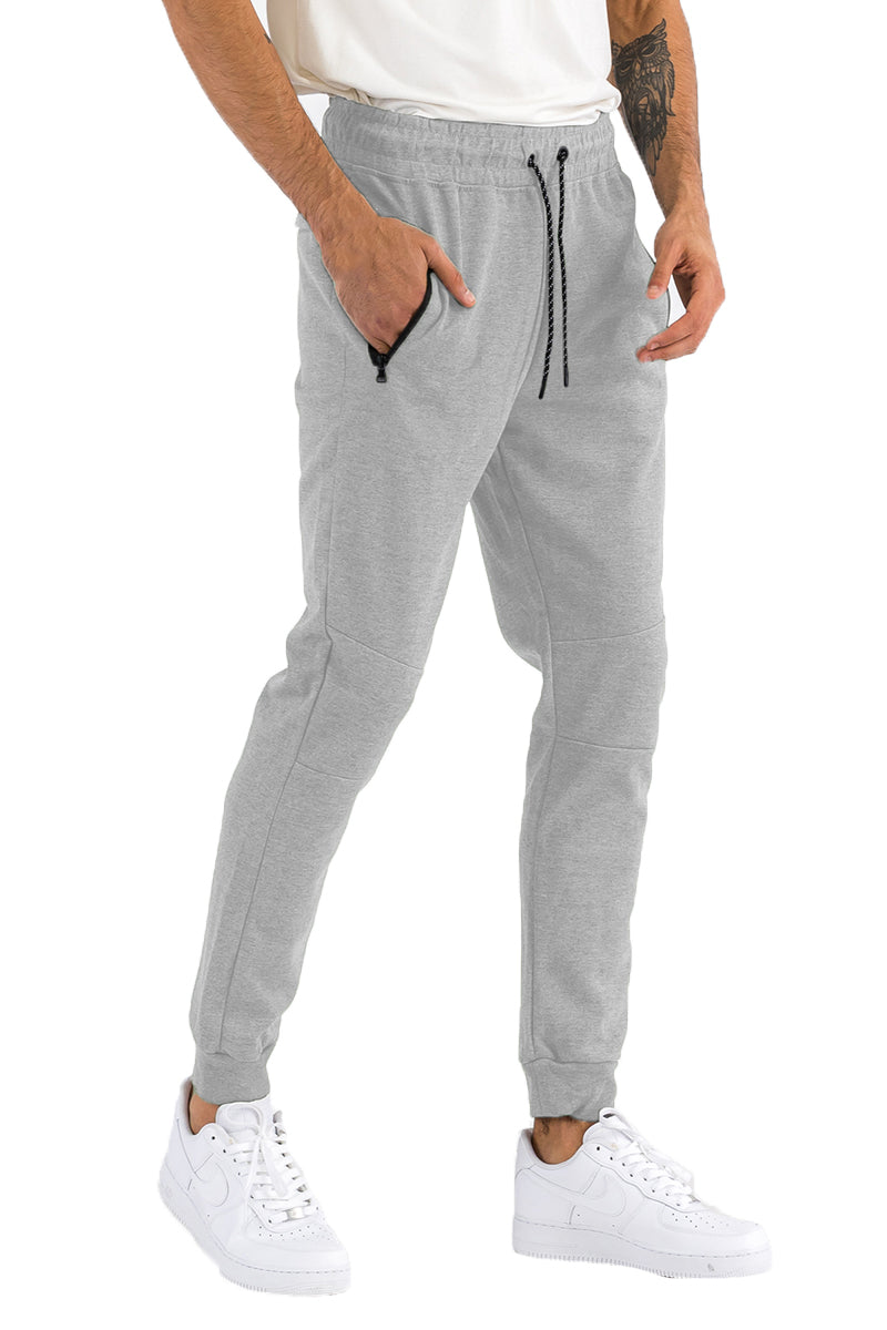 heathered cotton sweats j111 – elastic ankle and waist | dropsona - neutral - everyday use