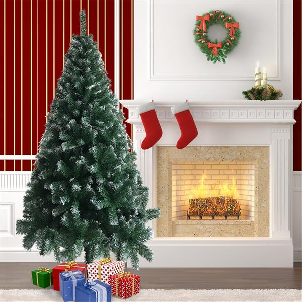 6ft iron leg white pvc 650 branches christmas tree – c | dropsona - neutral - everyday use