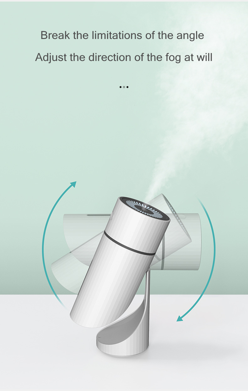 260ml wireless air humidifier rechargeable aromatherap | dropsona - neutral - close-up detail