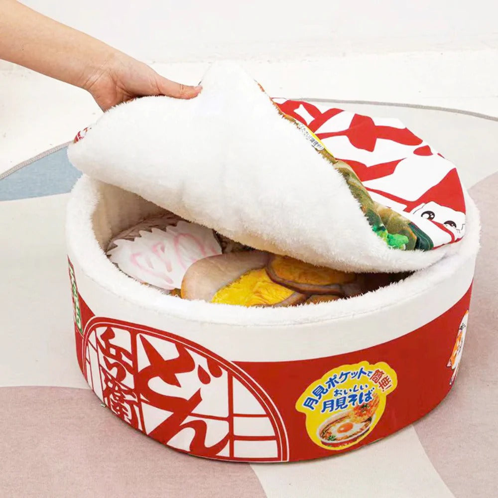 pet ramen cushion bed – this 3-piece super cute | dropsona - neutral - material texture