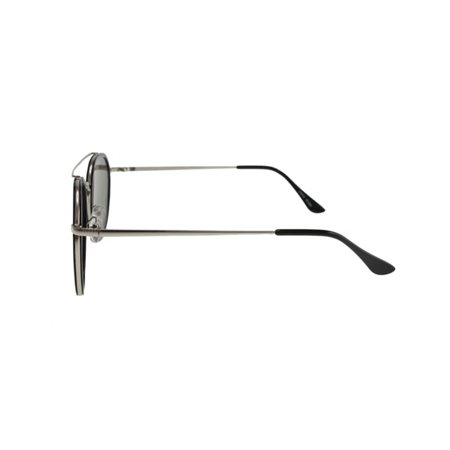 jase new york stark sunglasses in silver – yo | dropsona - neutral - close-up detail