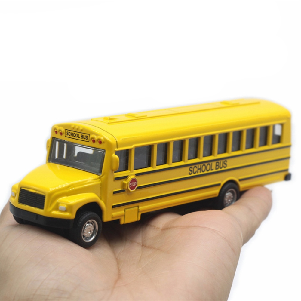 alloy inertial school bus model car for gifts ki | dropsona - neutral - size reference