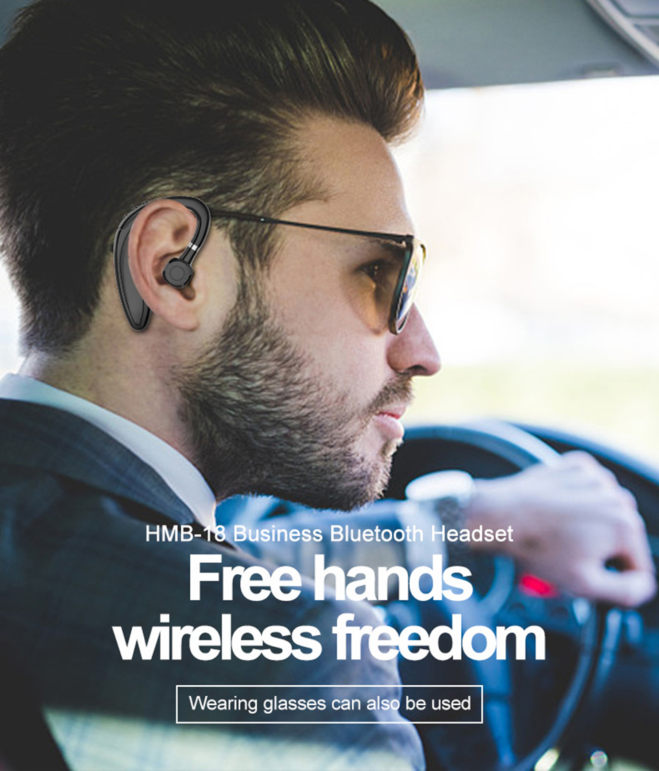 long standby handsfree wireless bluetooth 5.0 headset | dropsona - neutral - front view