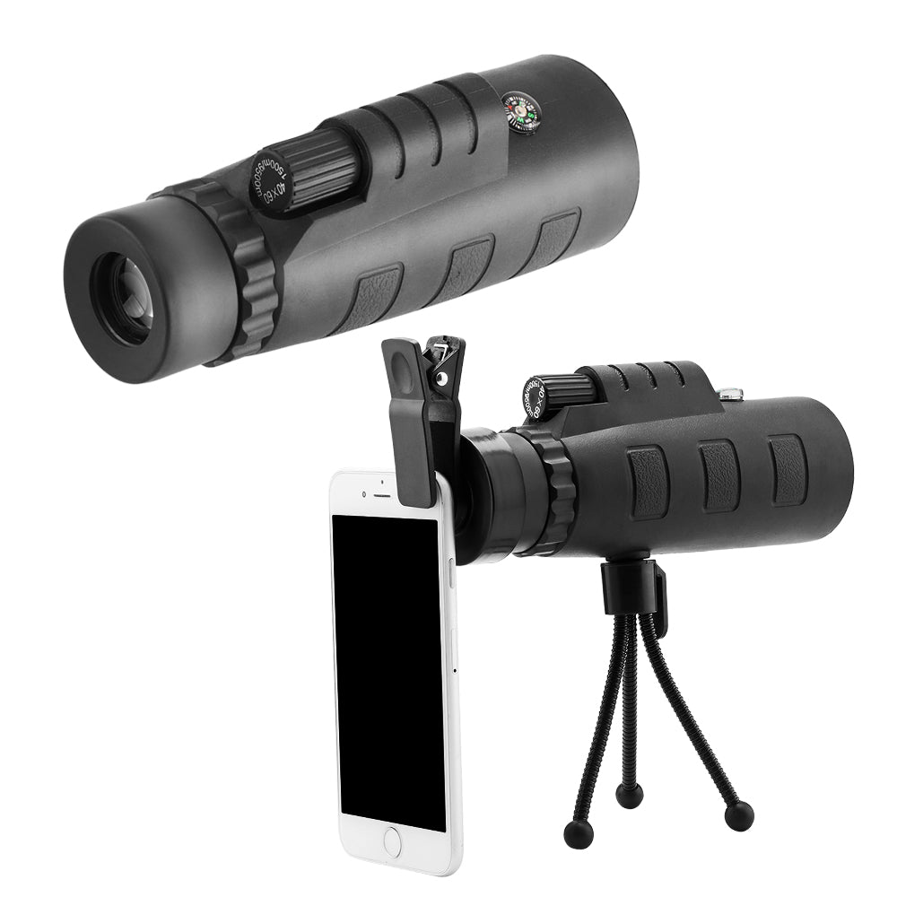 10x hd optical monocular telescope with phone clip – 2 | dropsona - neutral - close-up detail