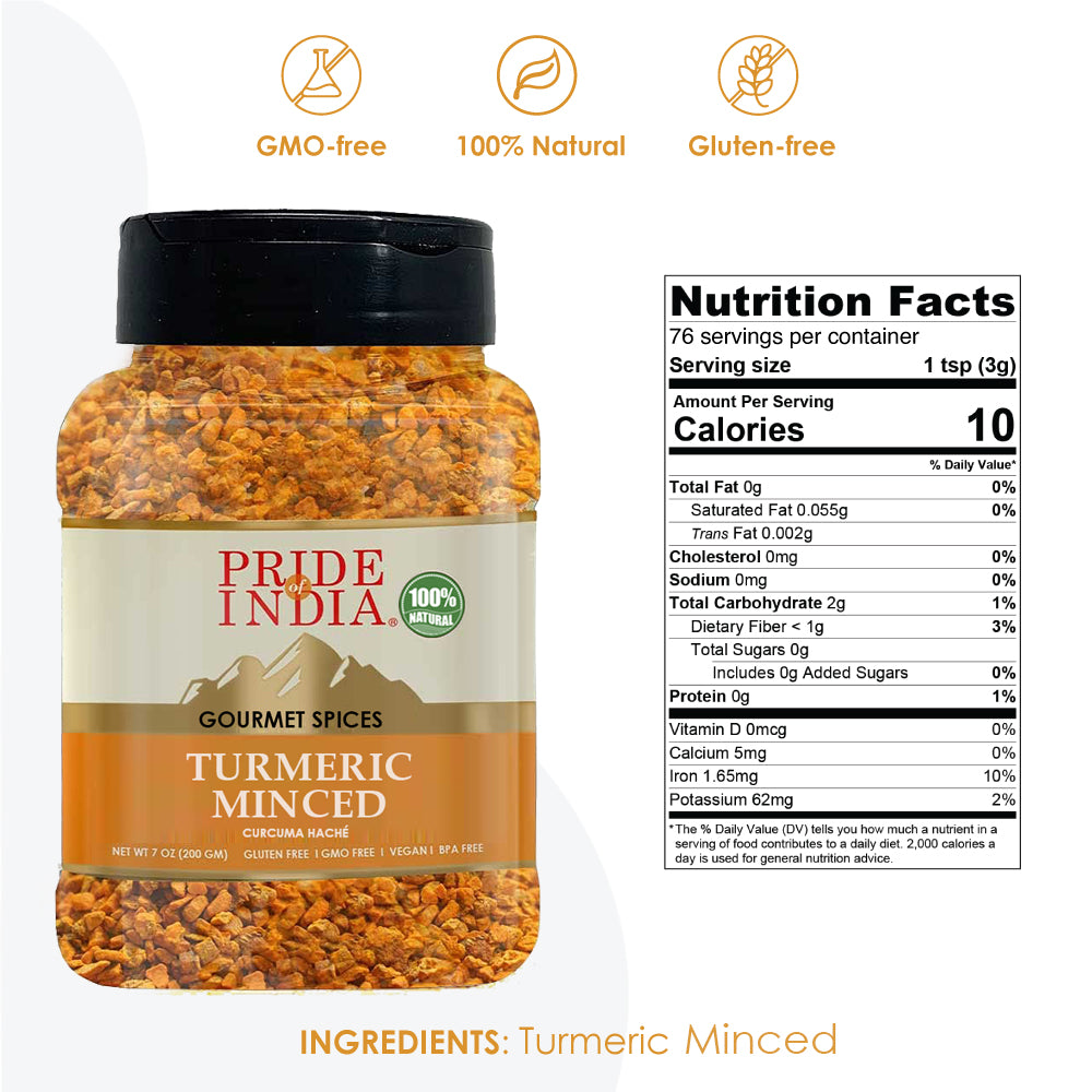 turmeric minced whole - 7 oz – fuss free: the most pop | dropsona - neutral - close-up detail