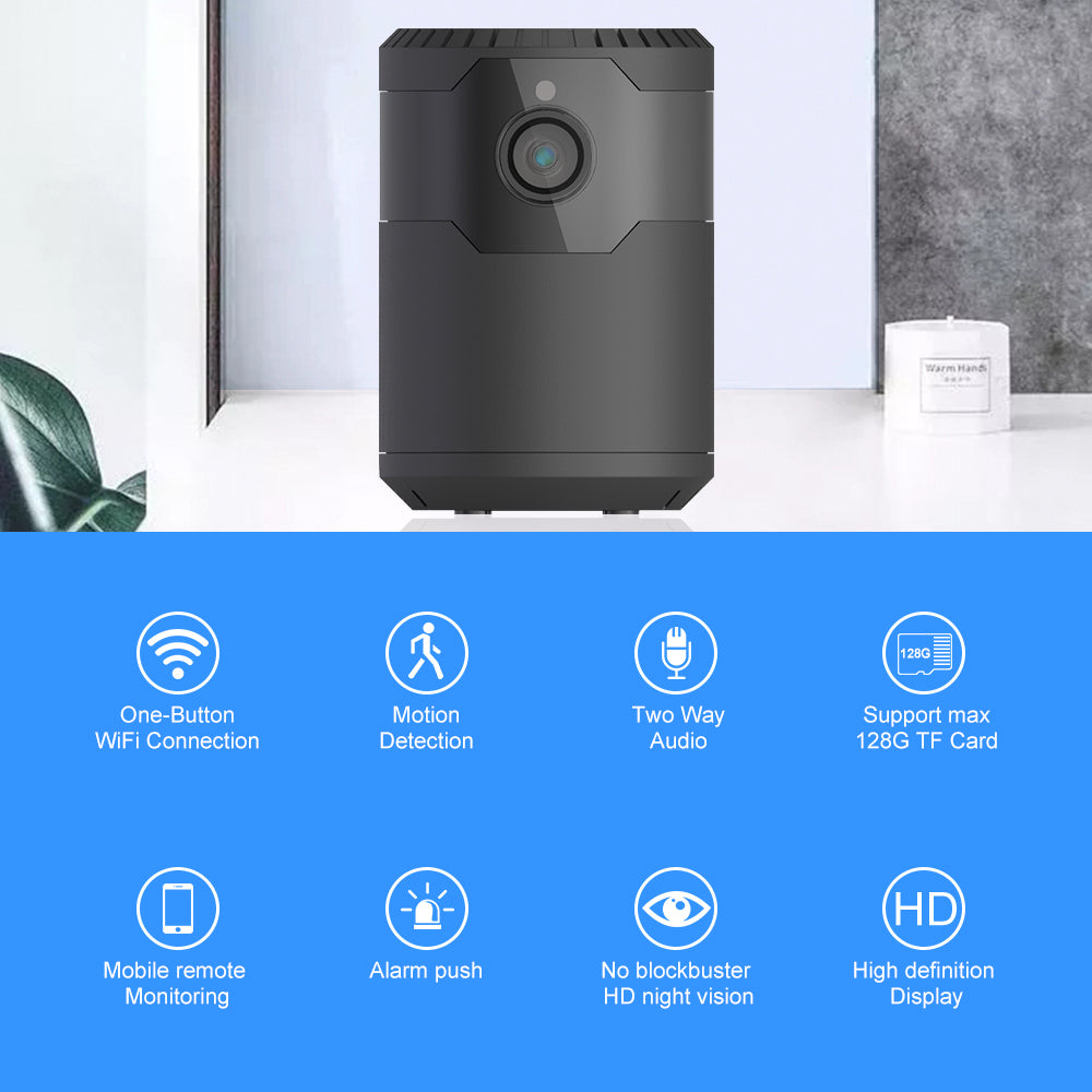 hd 2mp 1080p wireless mini wifi camera night vision ip | dropsona - neutral - front view