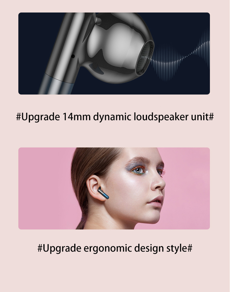 comfortable wear hifi stereo sport bluetooth tws wirel | dropsona - neutral - front view