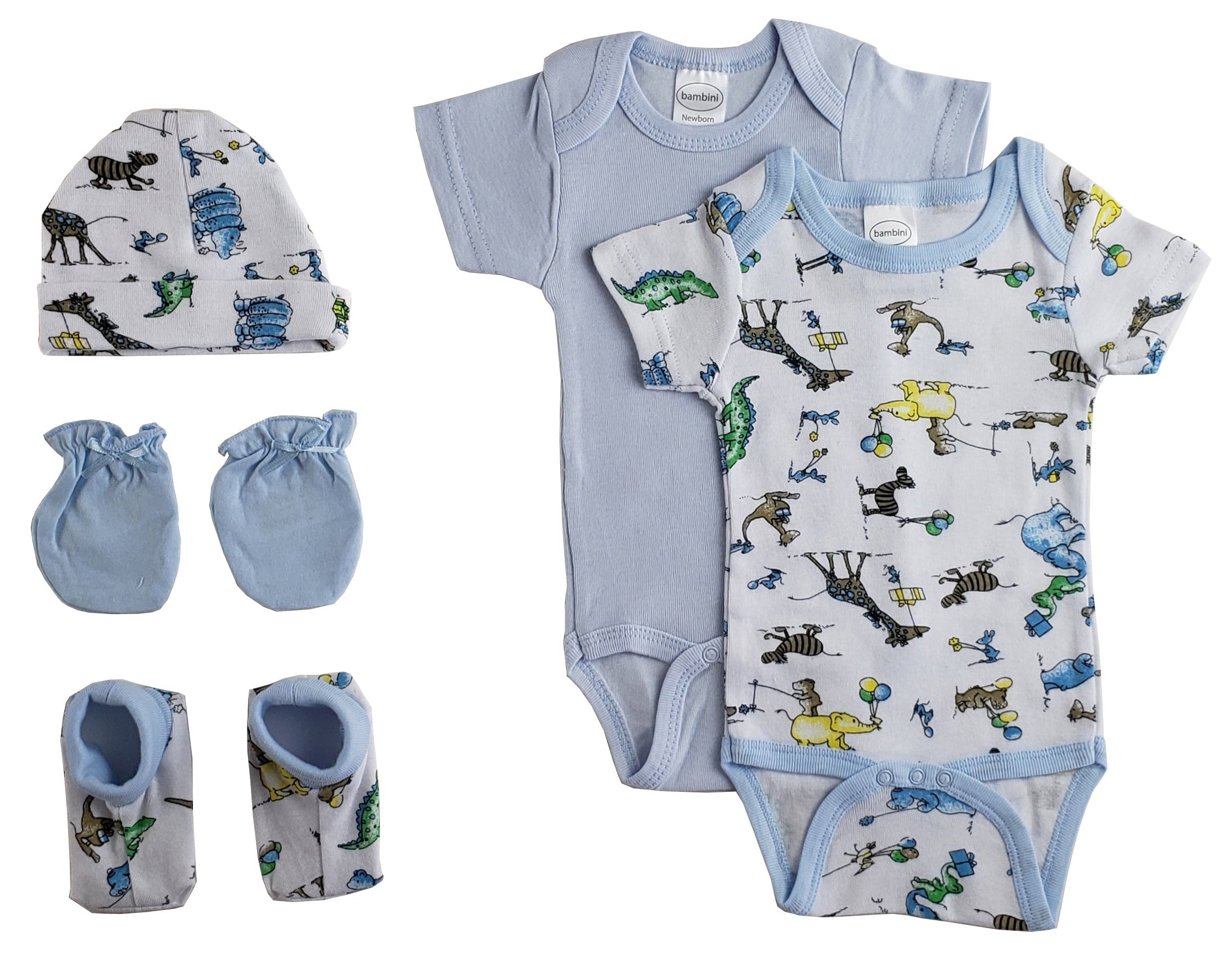 newborn baby boys 5 pc layette shower gift newbor | dropsona - neutral - everyday use