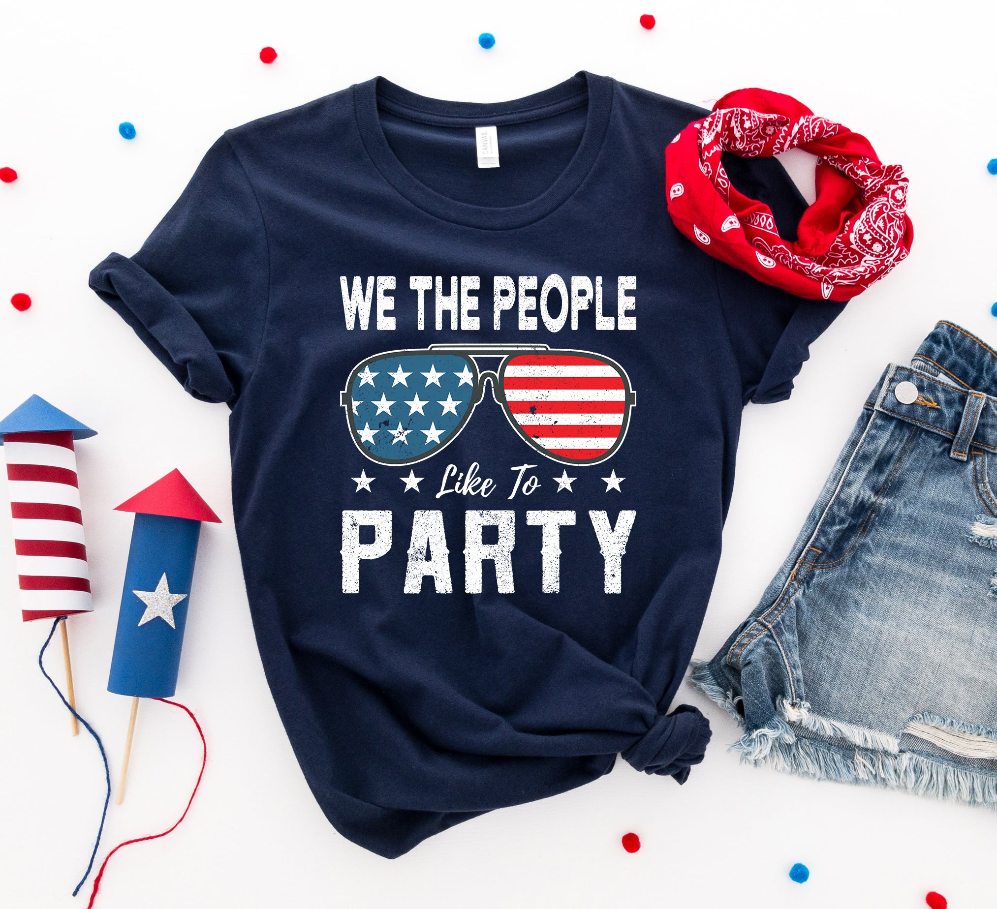 we the people like to party t-shirt – 4th of july orde | dropsona - neutral - everyday use