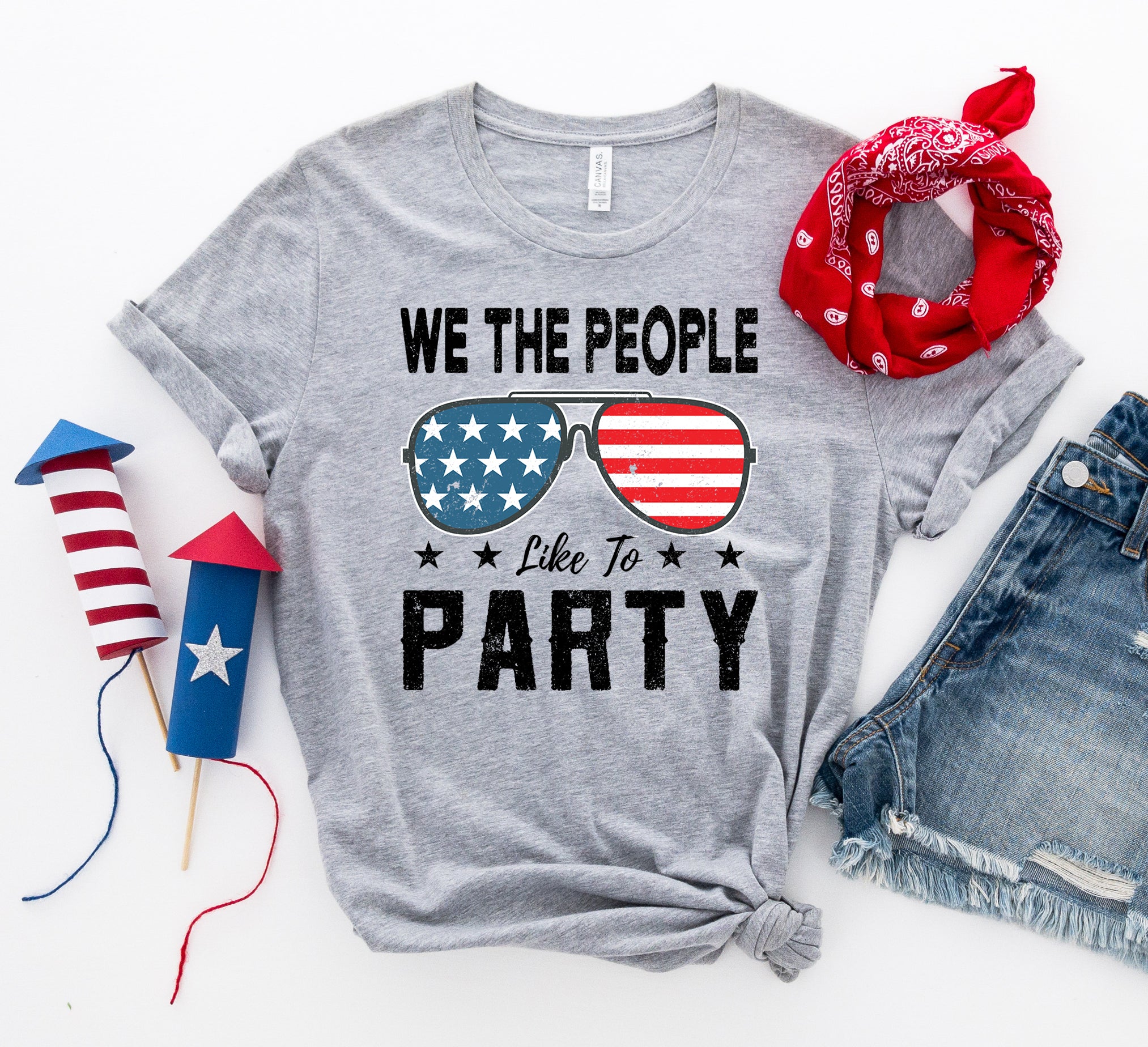 we the people like to party t-shirt – 4th of july orde | dropsona - neutral - material texture