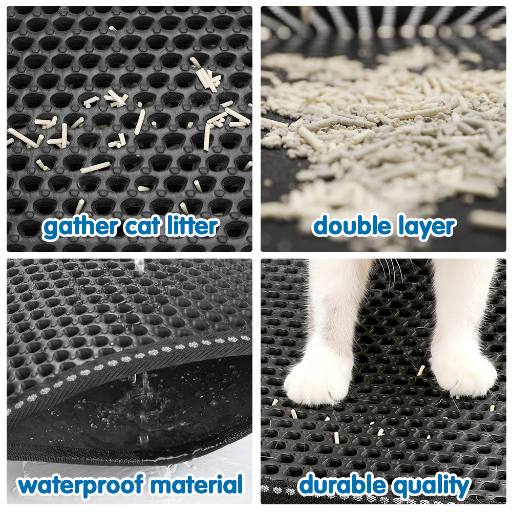 cat litter mat kitty trapping ma | dropsona everyday wear - neutral - close-up detail
