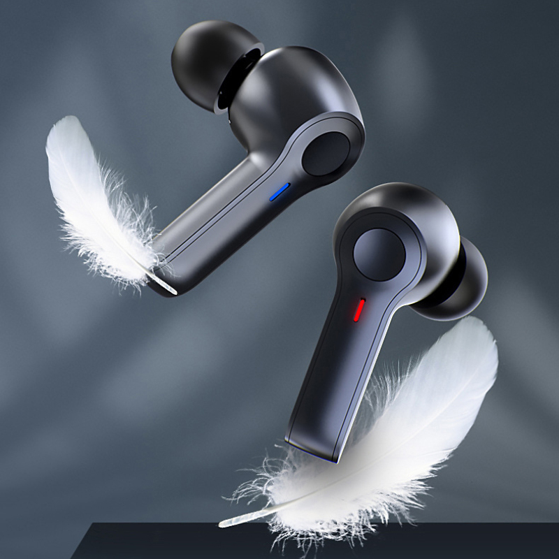 led display wireless earbuds tws 5.0 bluetooth earphon | dropsona - neutral - material texture