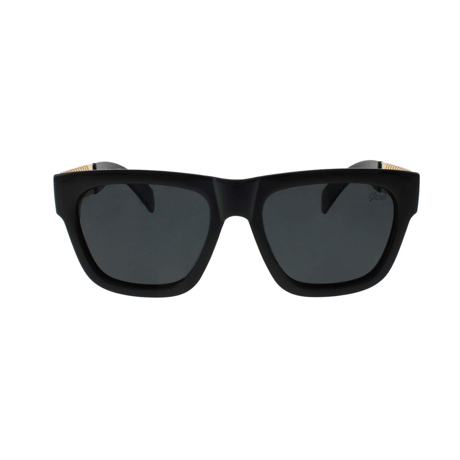 jase new york royce sunglasses in gloss black – n | dropsona - neutral - front view