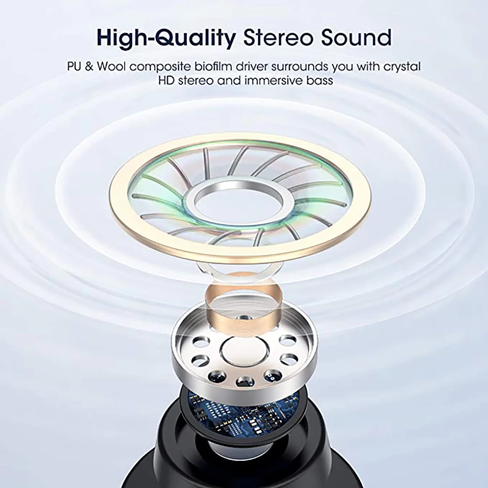 led display wireless earbuds tws 5.0 bluetooth earphon | dropsona - neutral - close-up detail