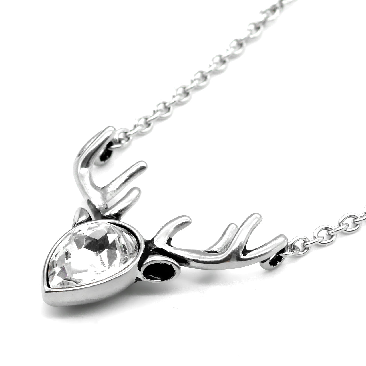 crystal reindeer necklace – brighten up your look with | dropsona - neutral - front view