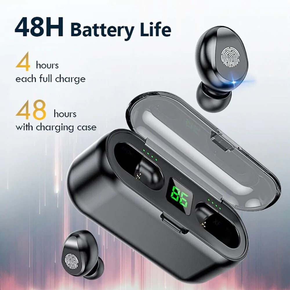 dragon smart touch bluetooth earphones – - charging ca | dropsona - neutral - front view