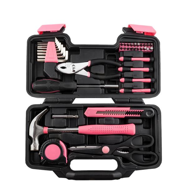39pcs hand tool set home measuring tape pliers ki | dropsona - neutral - material texture