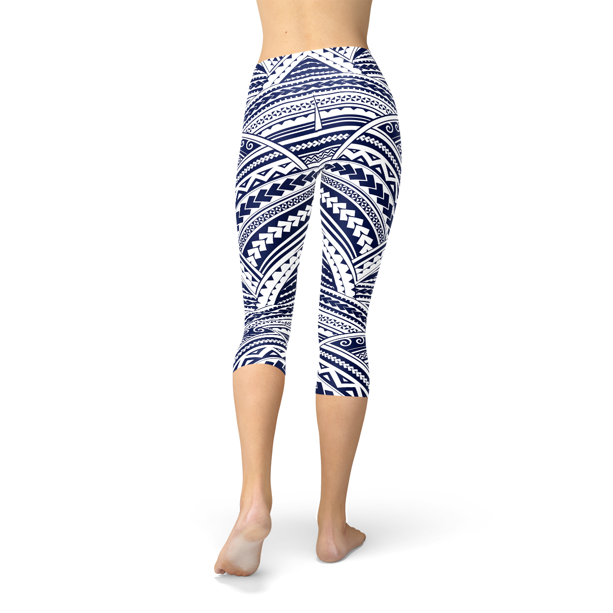 polynesian maori tattoo capri leggings – these premium | dropsona - neutral - material texture