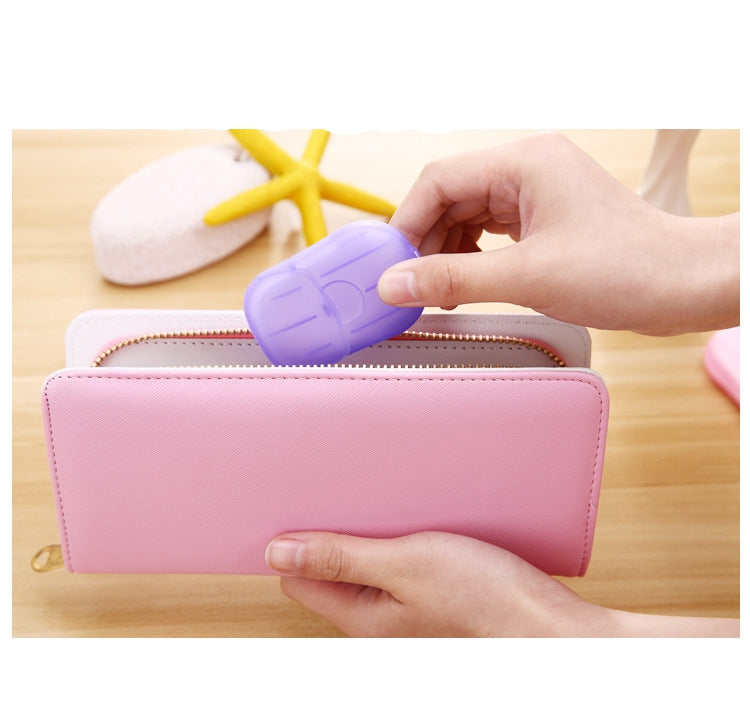 20pcs random disinfecting soap paper foaming 20pc | dropsona - neutral - close-up detail