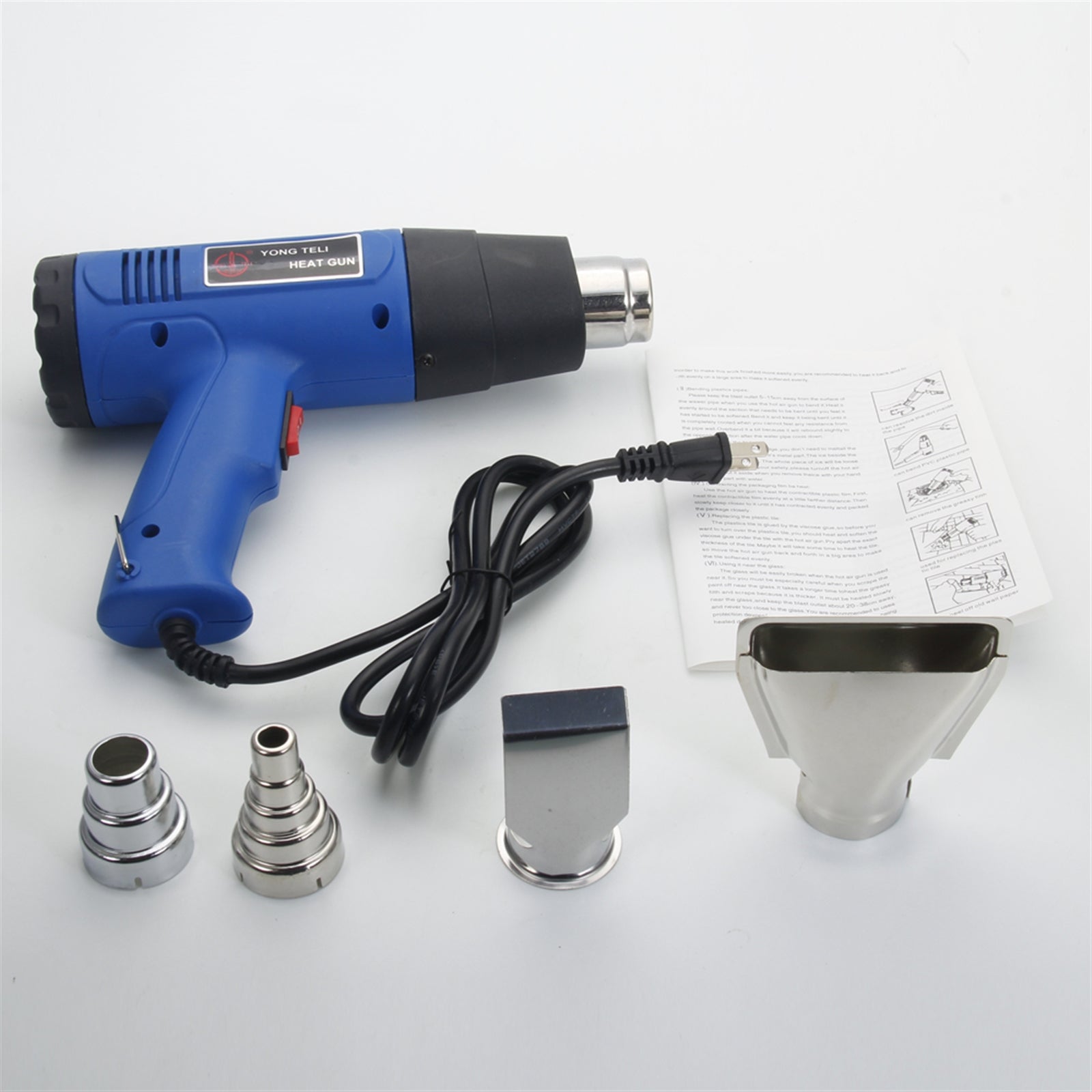 1500w 110v dual-temperature heat gun with 4pcs concent | dropsona - neutral - front view