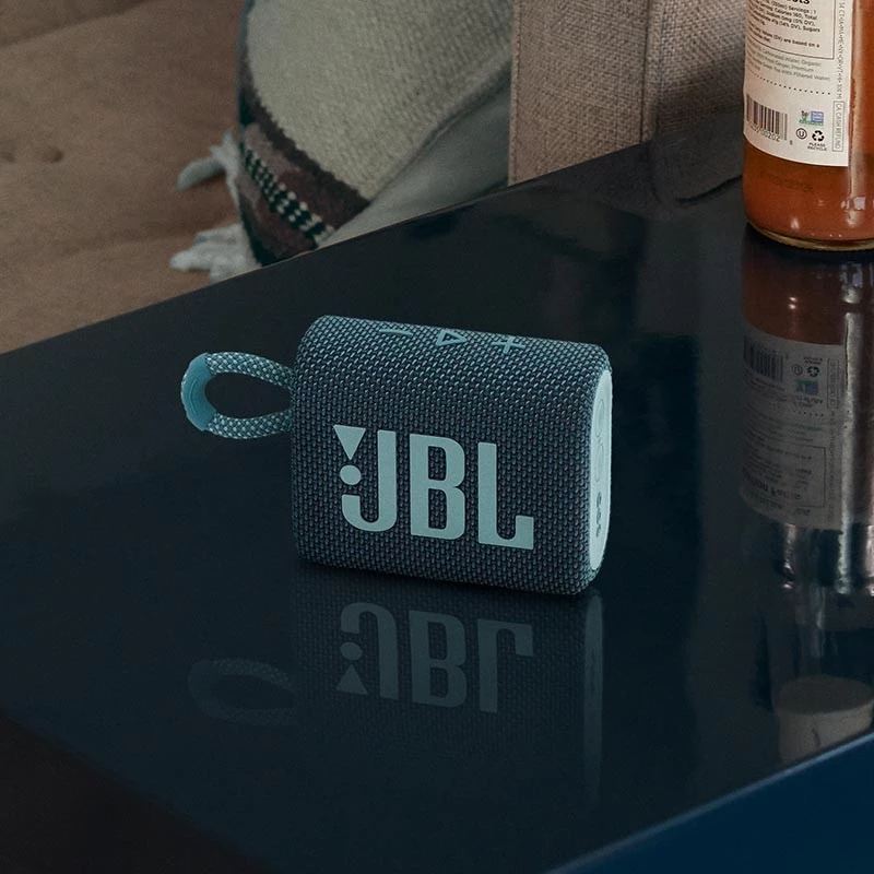 jbl go 3 waterproof wireless sport bluetooth stereo sp | dropsona - neutral - close-up detail